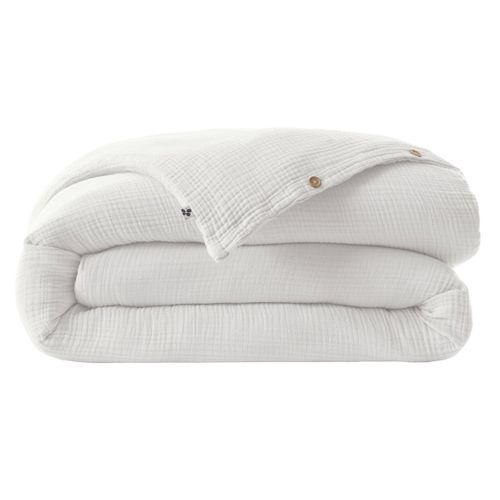 Housse De Couette 240x220cm Gaze De Coton Coloris Chantilly - Inalia