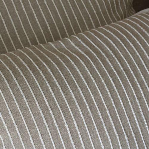 Taie D'oreiller 60x60cm Coton Tissage Texturé Coloris Beige Et Blanc - Timea