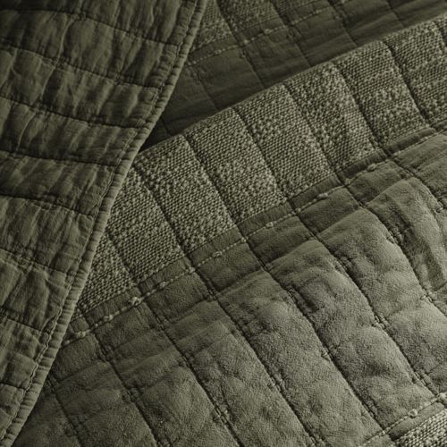 Couvre-lit 240x260cm En Coton Jacquard Coloris Romarin - Zalya