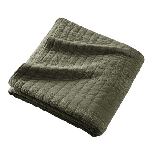Couvre-lit 240x260cm En Coton Jacquard Coloris Romarin - Zalya