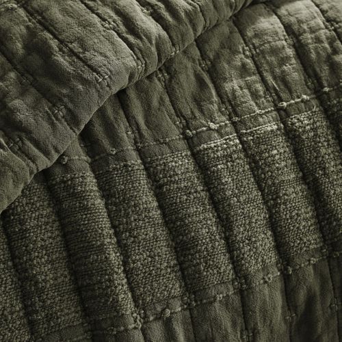 Couvre-lit 240x260cm En Coton Jacquard Coloris Romarin - Zalya