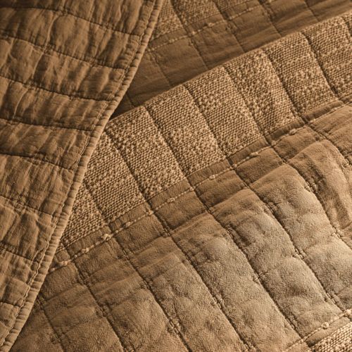 Couvre-lit 240x260cm En Coton Jacquard Coloris Camel - Zalya