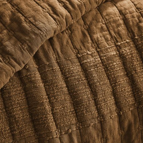 Couvre-lit 240x260cm En Coton Jacquard Coloris Camel - Zalya