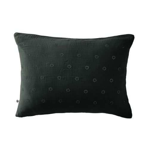 Taie D'oreiller 50x70cm Gaze De Coton Sapin à Fleurs Ajourées - Ourea Motif