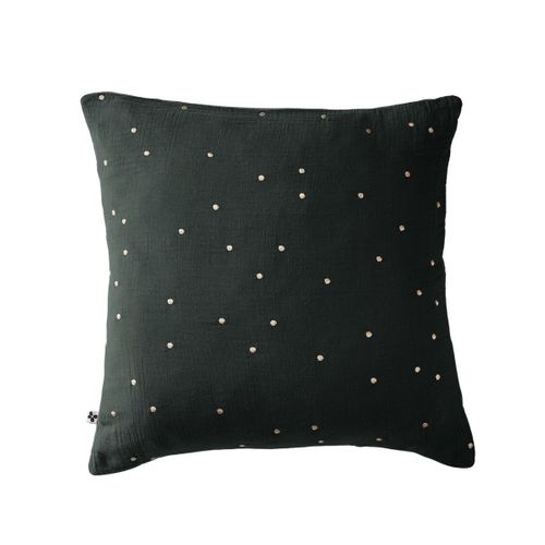 Taie D'oreiller 60x60cm Gaze De Coton Sapin à Pois Dorés - Ourea Motif