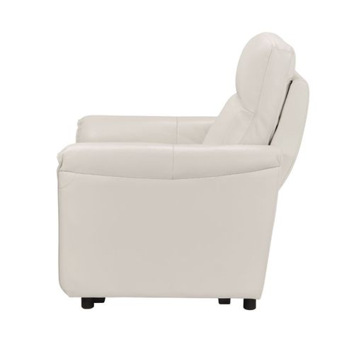 Fauteuil Relax Electrique Cuir Blanc - Mazaro