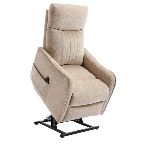 Fauteuil Relax Releveur Tissu Polyester Beige Orangé Chiné - Betta