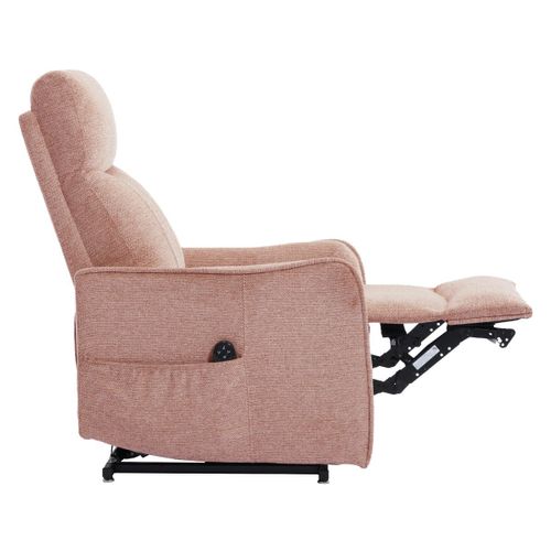 Fauteuil Relax Releveur Tissu Polyester Rouge Clair Chiné - Betta