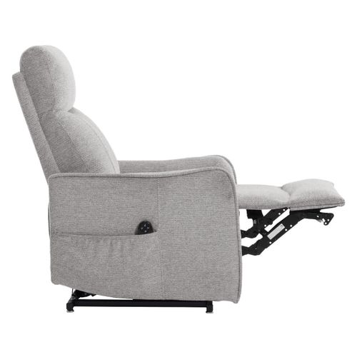 Fauteuil Relax Releveur Tissu Polyester Gris Clair Chiné - Betta
