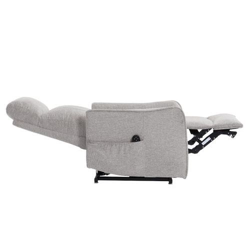Fauteuil Relax Releveur Tissu Polyester Gris Clair Chiné - Betta