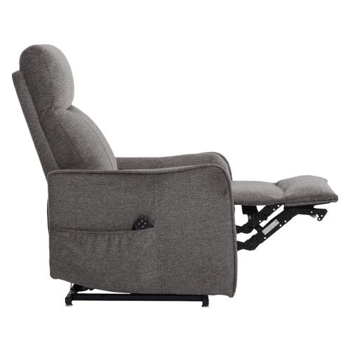 Fauteuil Relax Releveur Tissu Polyester Gris Foncé Chiné - Betta