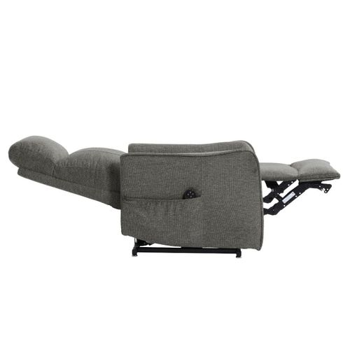 Fauteuil Relax Releveur Tissu Polyester Gris Foncé Chiné - Betta