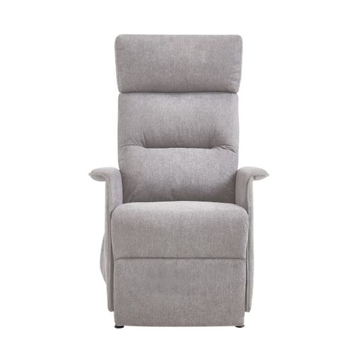 Fauteuil Relax Releveur Tissu Polyester Chiné Gris Clair - Salvador