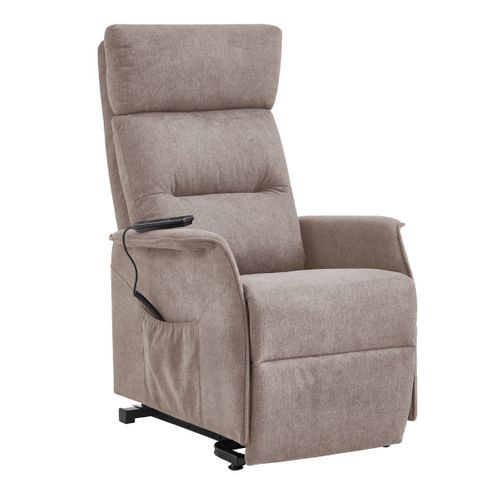 Fauteuil Relax Releveur Tissu Polyester Chiné Taupe - Salvador