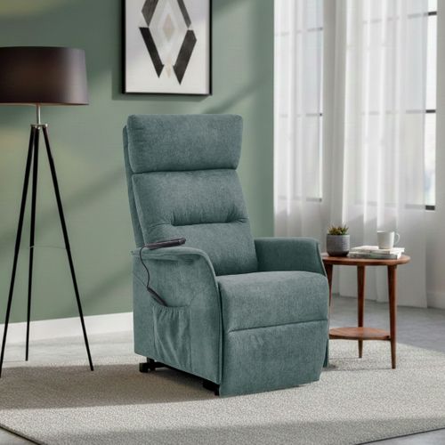 Fauteuil Relax Releveur Tissu Polyester Chiné Vert - Salvador