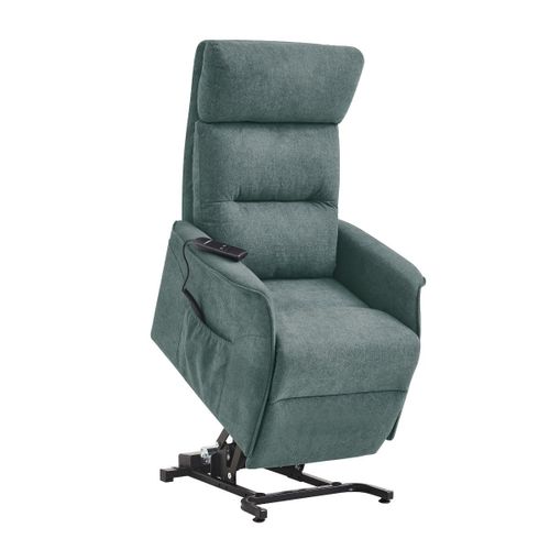 Fauteuil Relax Releveur Tissu Polyester Chiné Vert - Salvador