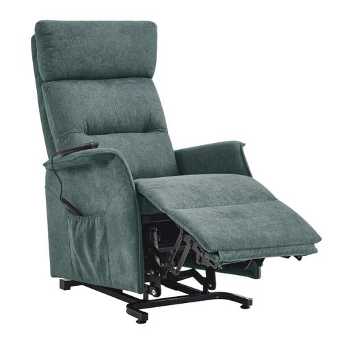 Fauteuil Relax Releveur Tissu Polyester Chiné Vert - Salvador