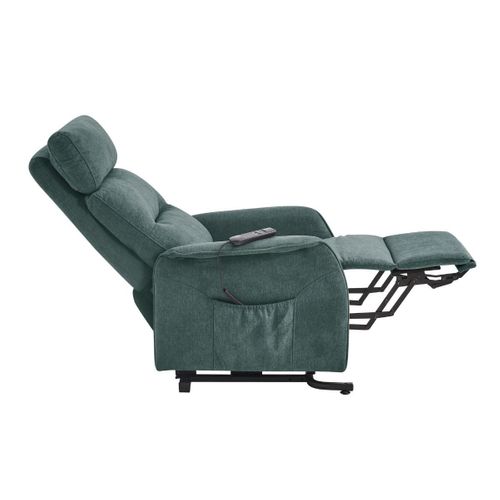 Fauteuil Relax Releveur Tissu Polyester Chiné Vert - Salvador