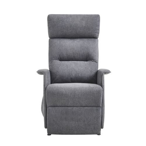 Fauteuil Relax Releveur Tissu Polyester Chiné Gris - Salvador