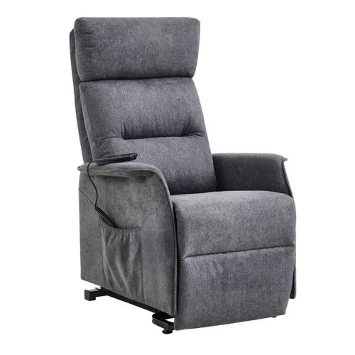 Fauteuil Relax Releveur Tissu Polyester Chiné Gris - Salvador