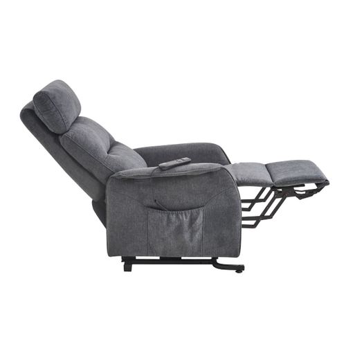 Fauteuil Relax Releveur Tissu Polyester Chiné Gris - Salvador