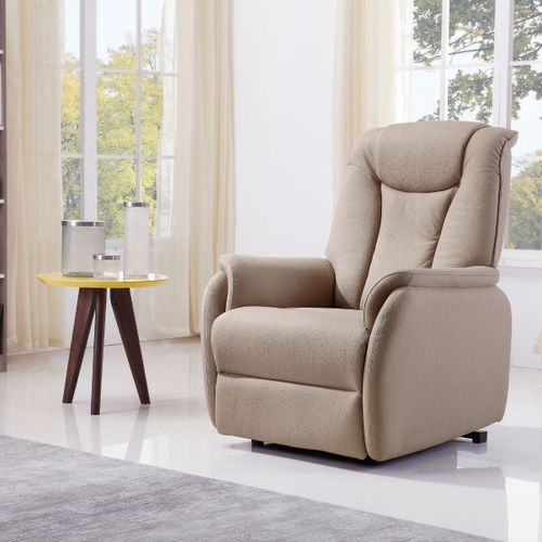 Fauteuil Relax Releveur Tissu Polyester Imitation Cuir Taupe - Paname