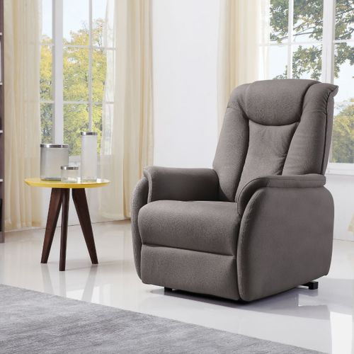 Fauteuil Relax Releveur Tissu Polyester Imitation Cuir Gris Marbré - Paname