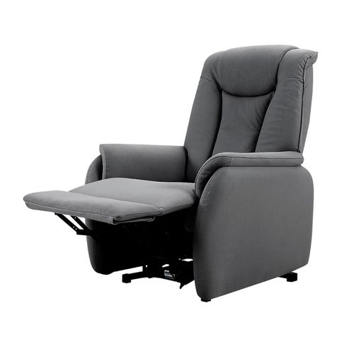 Fauteuil Relax Releveur Tissu Polyester Imitation Cuir Gris Foncé - Paname