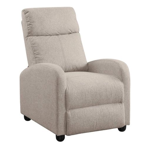 Fauteuil Relax Pushback Tissu Gris Taupe - Camberra