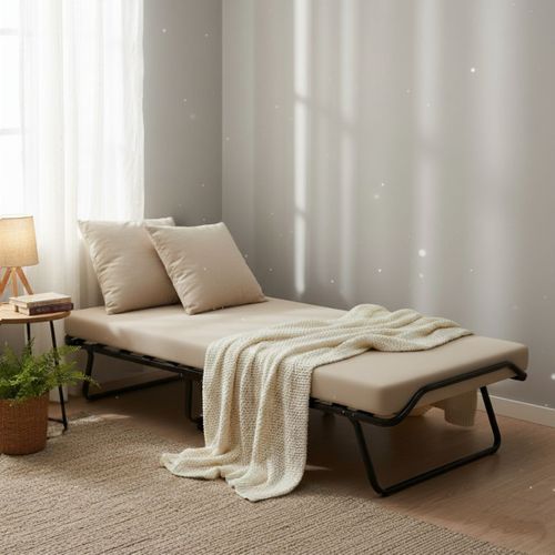 Lit Pliant à Roulettes 90x190cm 17 Lattes - Confort