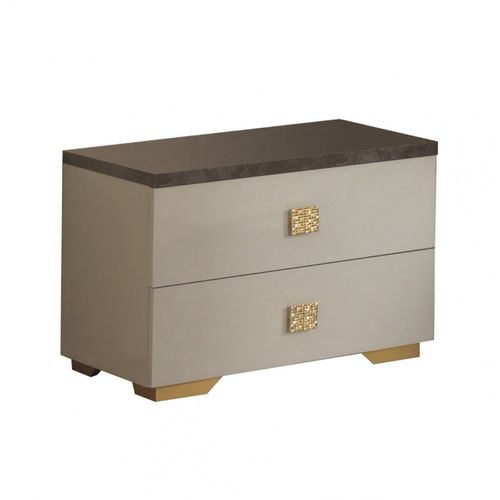 Ensemble Lit 140x190cm Avec LEDs + 2 Chevets - Panaca