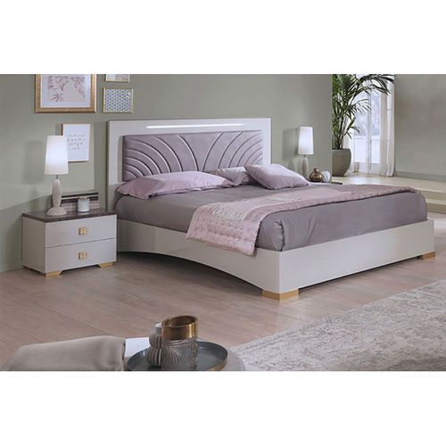 Ensemble Lit 140x190cm Avec LEDs + 2 Chevets - Panaca