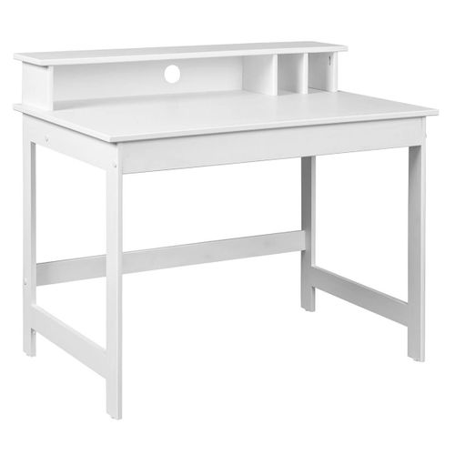 Pack Bureau En Bois + Vitrine Murale Blanche - Griselda