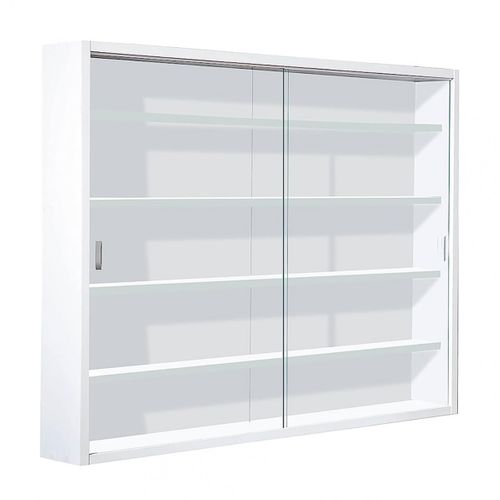 Pack Bureau En Bois + Vitrine Murale Blanche - Griselda