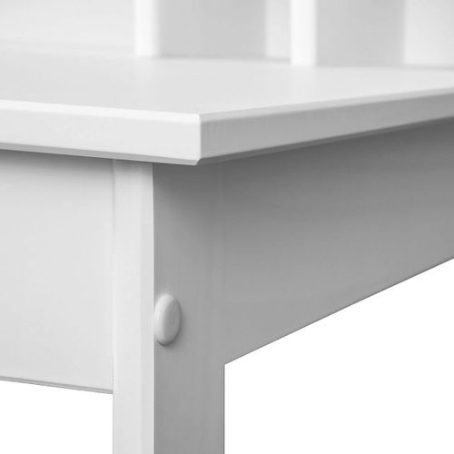 Pack Bureau En Bois + Vitrine Murale Blanche - Griselda