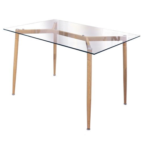 Ensemble Table En Verre + 4 Chaises Pp Noir - Verana