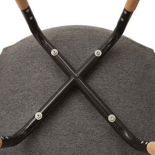 Pack Table En Verre + 4 Chaises Gris Chiné Foncé - Verana