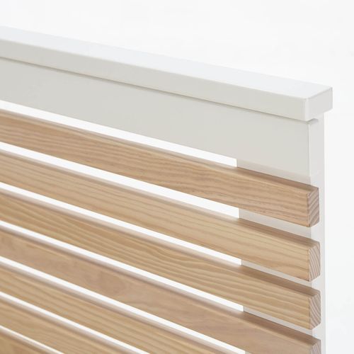 Pack Lit 140x190cm + 2 Chevets 2 Tiroirs Pin Naturel Et Blanc Scandinave - Laupell