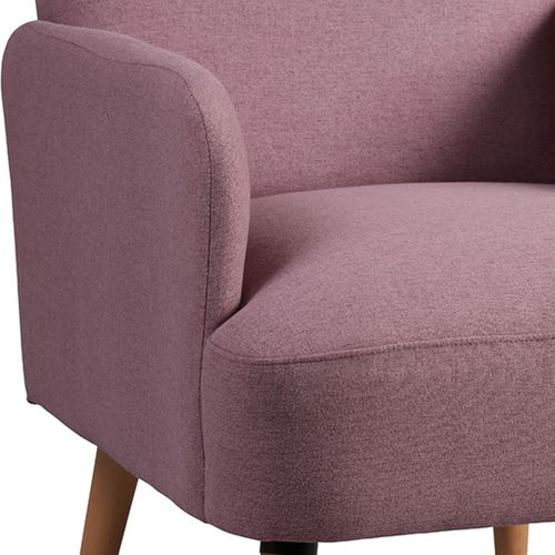 Fauteuil Rembourré Tissu Violet - Teodore