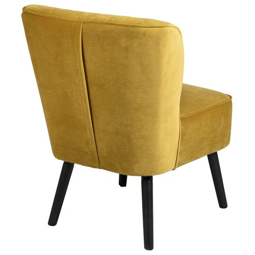 Fauteuil Jaune Piètement Laqué Noir - Matila