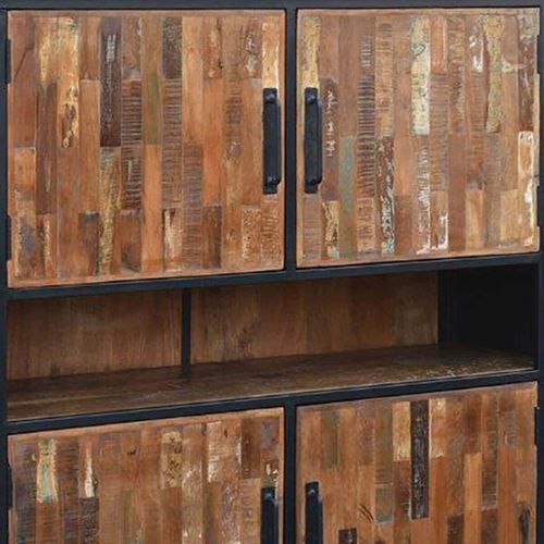 Meuble De Rangement 4 Portes Manguier Massif Recyclé - Nessa