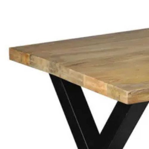 Table De Repas 180cm Manguier Massif Piètement X - Zina