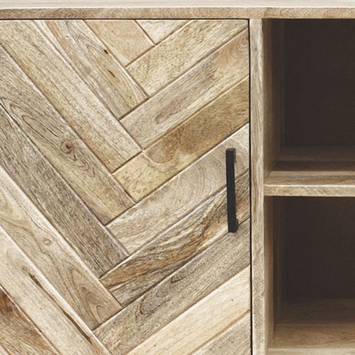 Meuble TV 1 Porte 2 Niches En Manguier Massif - Manko