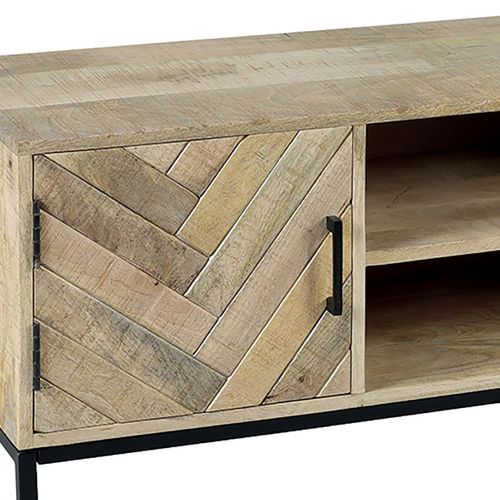 Meuble TV 2 Portes 2 Niches En Manguier Massif - Manko