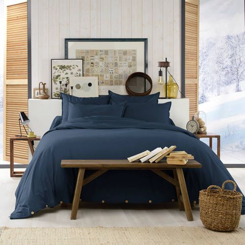 Taie D'oreiller 50x70cm Flanelle De Coton Coloris Nuit - Hedda