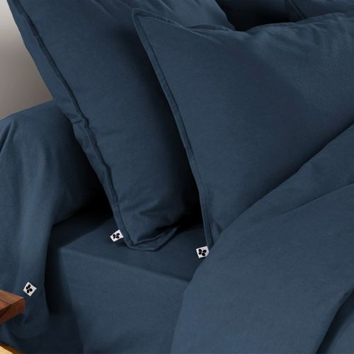 Taie D'oreiller 50x70cm Flanelle De Coton Coloris Nuit - Hedda