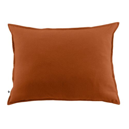 Taie D'oreiller 50x70cm Flanelle De Coton Coloris Tomette - Hedda
