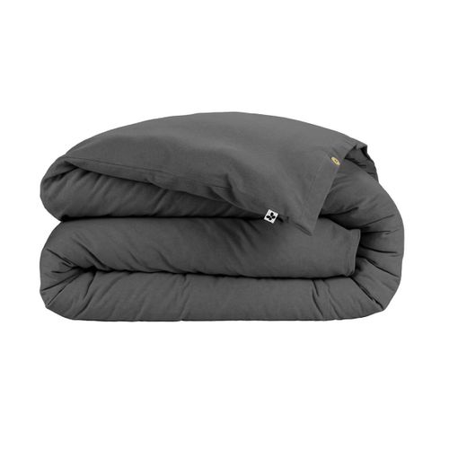 Housse De Couette 260x240cm Flanelle De Coton Coloris Orage - Hedda