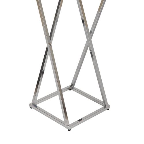 Sellette H75 Cm En Acier Chromé Et Plateau En Verre - Shane
