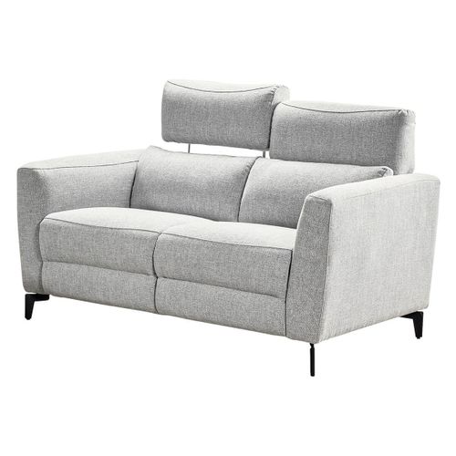 Canapés Relax 3 Places Electrique Et 2 Places Fixe Gris Clair - Mumbai